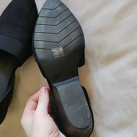 Eileen Fisher Black Hilly Wedge d'Orsay Pumps Size 6 - Picture 4 of 6